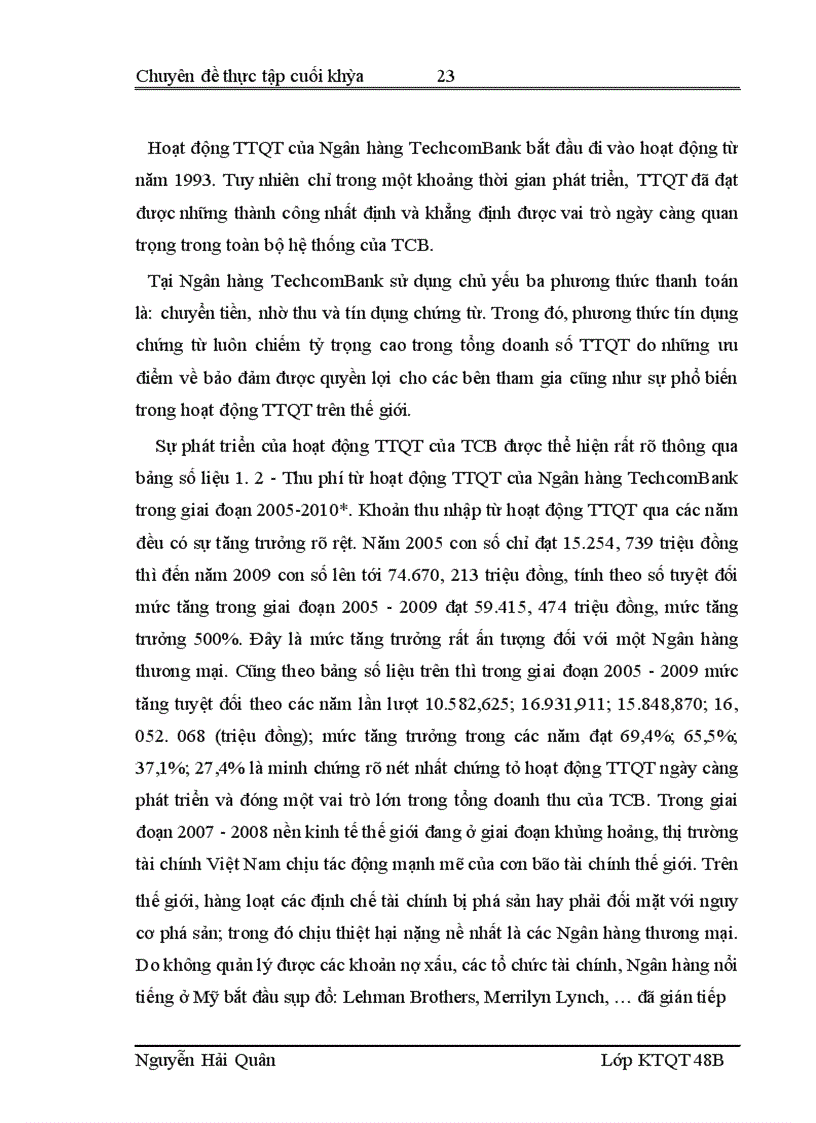 image for page Quản lý rủi ro trong hoạt động thanh toán quốc tế theo phương thức tín dụng chứng từ tại Hội sở Ngân hàng Thương mại Cổ phần Kỹ Thương Việt Nam