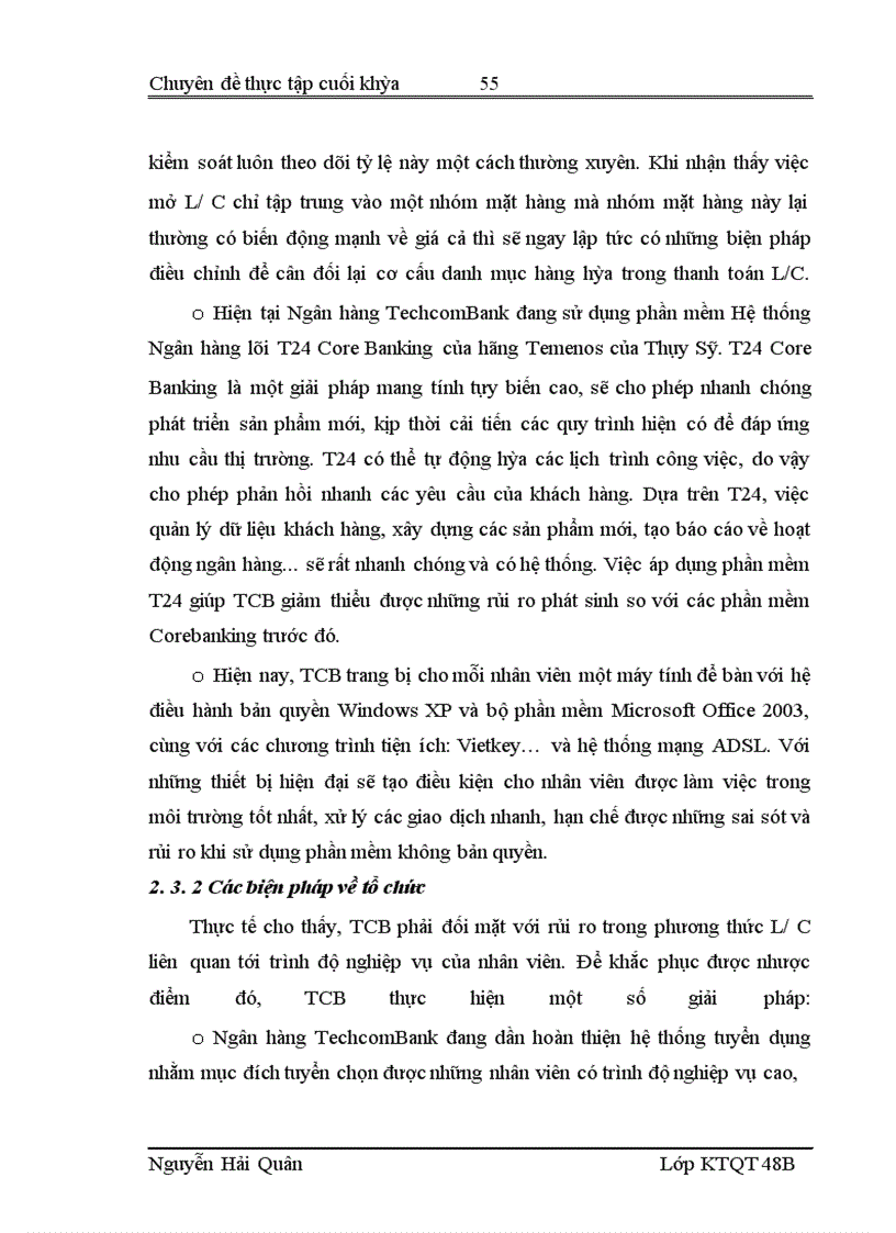 image for page Quản lý rủi ro trong hoạt động thanh toán quốc tế theo phương thức tín dụng chứng từ tại Hội sở Ngân hàng Thương mại Cổ phần Kỹ Thương Việt Nam