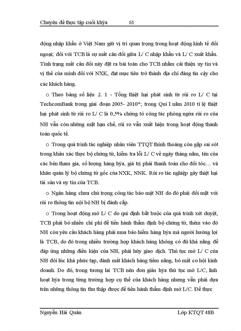 image for page Quản lý rủi ro trong hoạt động thanh toán quốc tế theo phương thức tín dụng chứng từ tại Hội sở Ngân hàng Thương mại Cổ phần Kỹ Thương Việt Nam