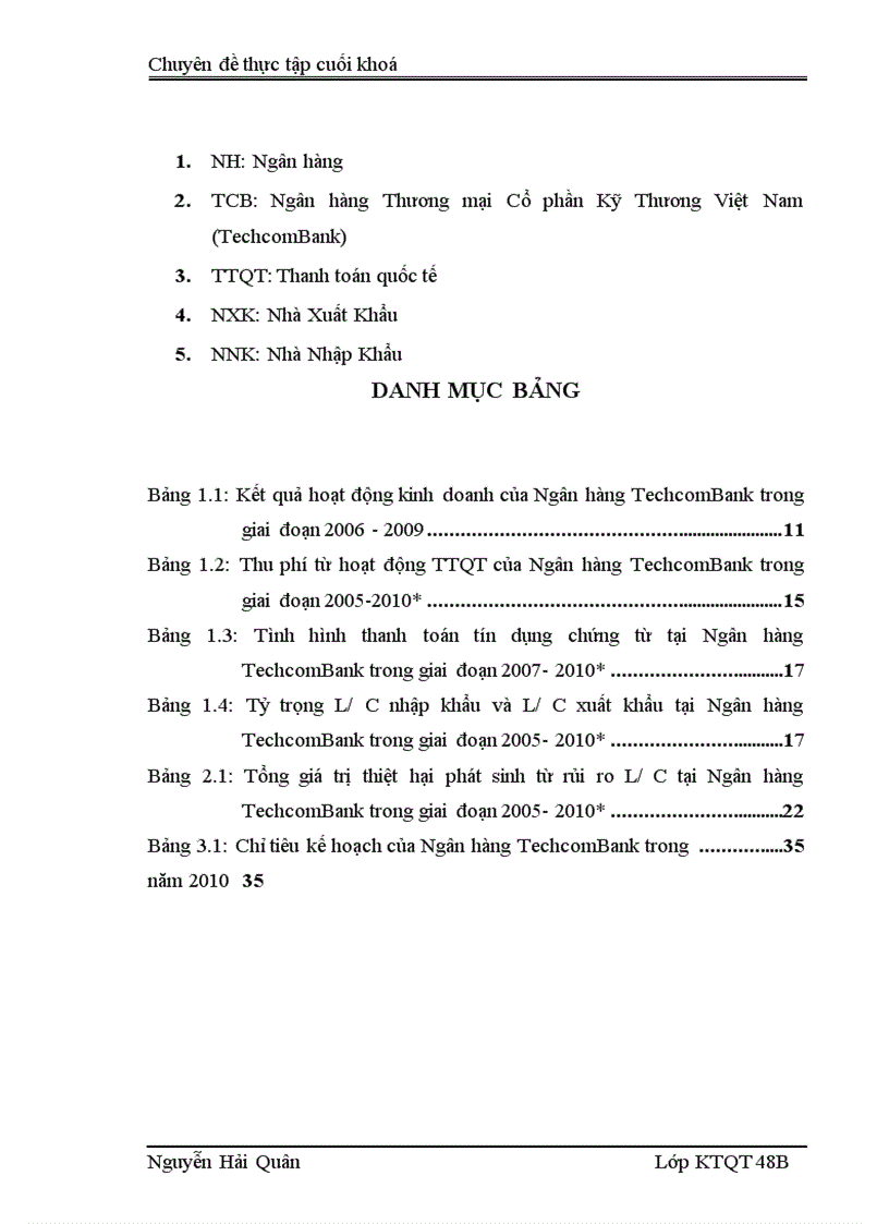 image for page Quản lý rủi ro trong hoạt động thanh toán quốc tế theo phương thức tín dụng chứng từ tại Hội sở Ngân hàng Thương mại Cổ phần Kỹ Thương Việt Nam