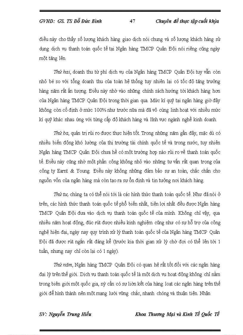 image for page Phát triển dịch vụ thanh toán quốc tế tại Ngân hàng TMCP Quân Đội