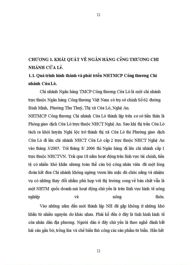 image for page Phát triển hoạt động thanh toán quốc tế tại Ngân hàng Công Thương Chi nhánh Cửa Lò
