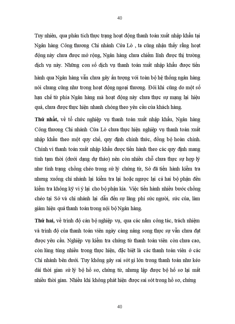 image for page Phát triển hoạt động thanh toán quốc tế tại Ngân hàng Công Thương Chi nhánh Cửa Lò