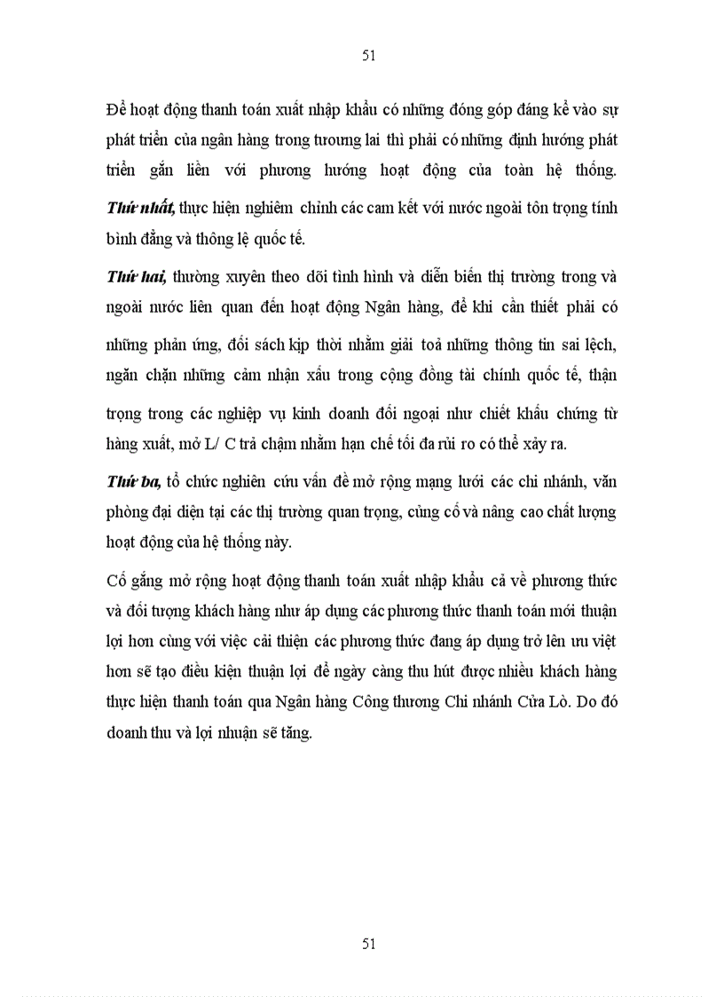 image for page Phát triển hoạt động thanh toán quốc tế tại Ngân hàng Công Thương Chi nhánh Cửa Lò
