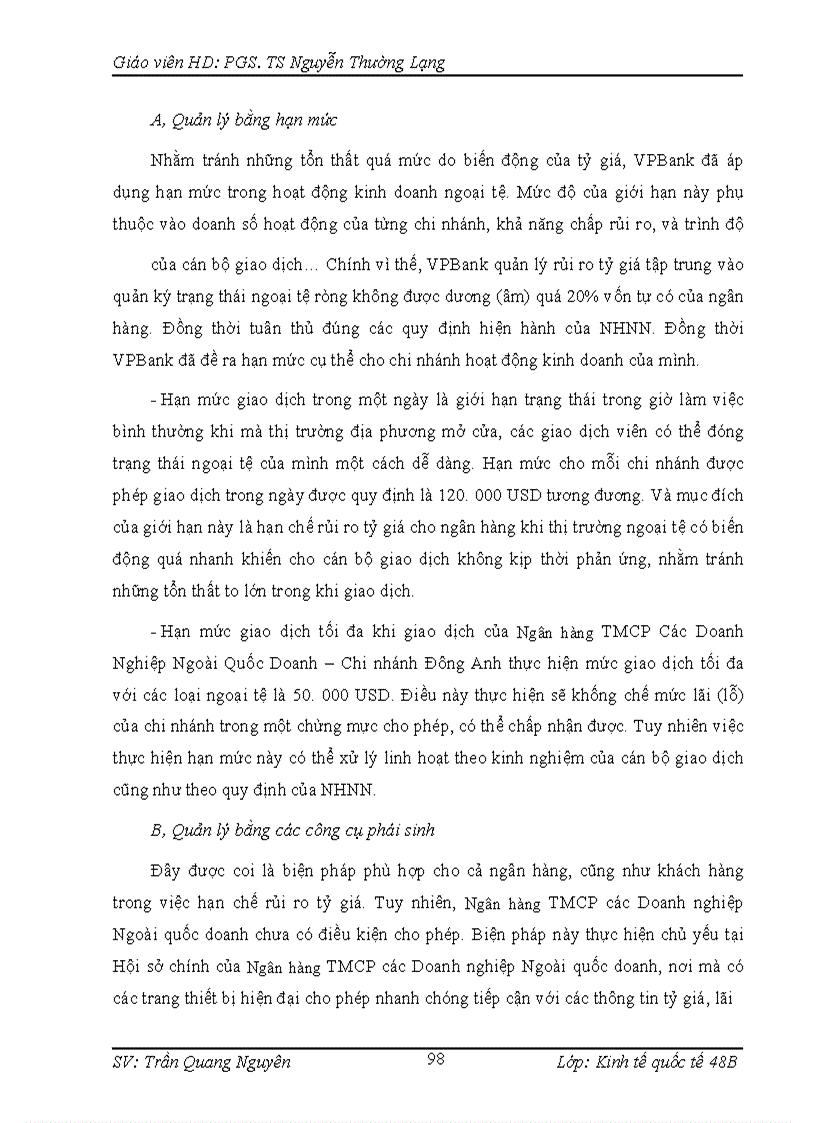 image for page Quản lý rủi ro tỷ giá VPBank – chi nhánh Đông Anh