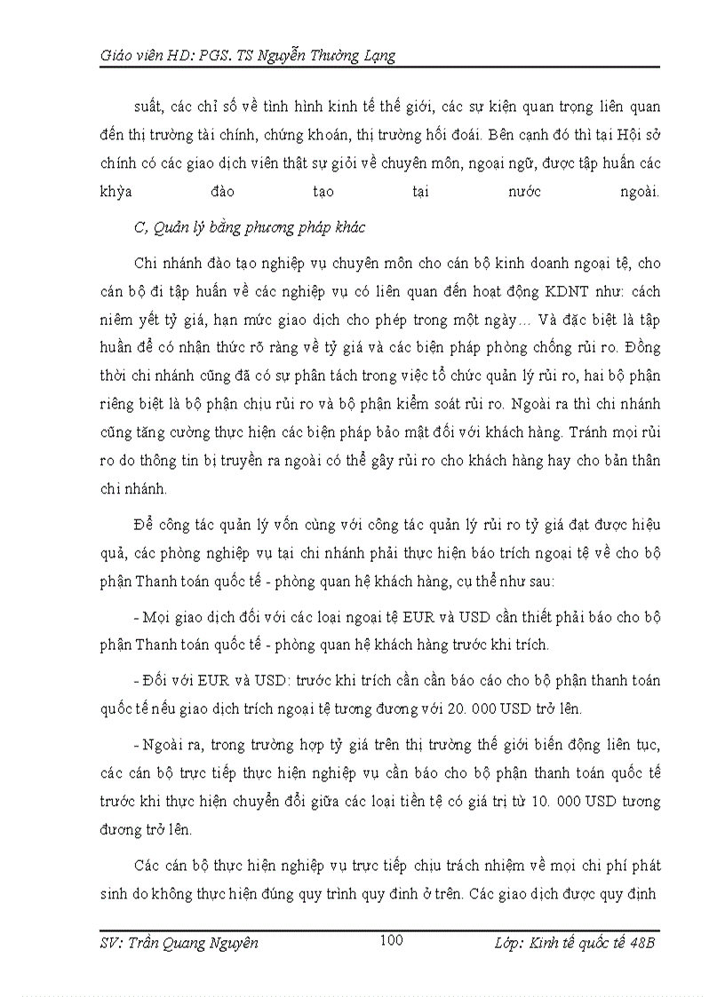 image for page Quản lý rủi ro tỷ giá VPBank – chi nhánh Đông Anh