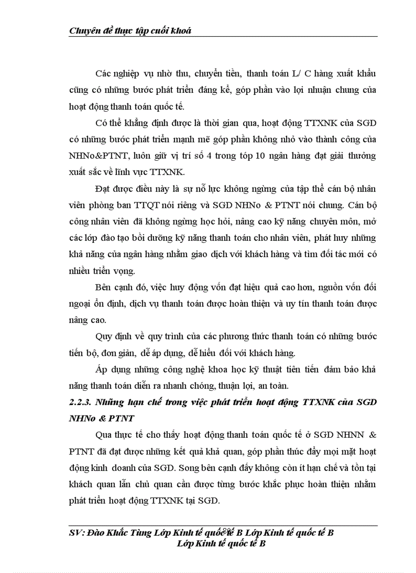 image for page Tình hình hoạt động thanh toán xuất nhập khẩu tại Sở giao dịch Ngân hàng Nông nghiệp và Phát triển Nông thôn Việt Nam (Agribank)