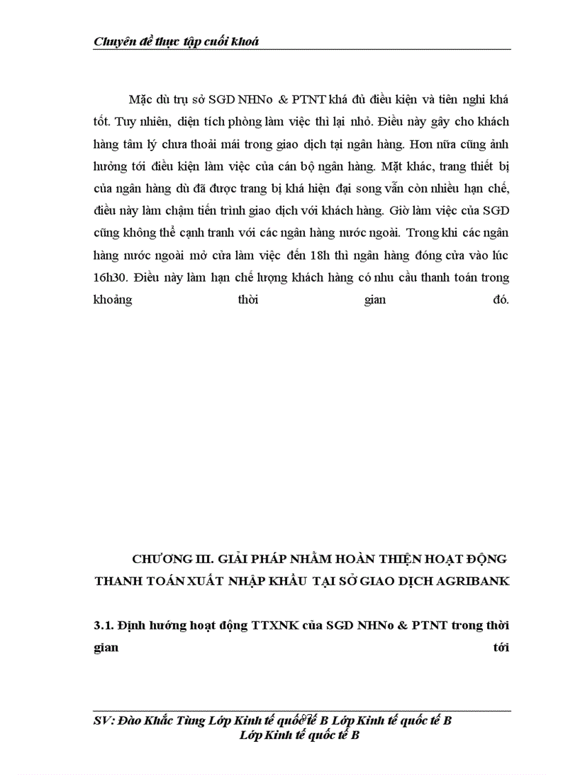 image for page Tình hình hoạt động thanh toán xuất nhập khẩu tại Sở giao dịch Ngân hàng Nông nghiệp và Phát triển Nông thôn Việt Nam (Agribank)