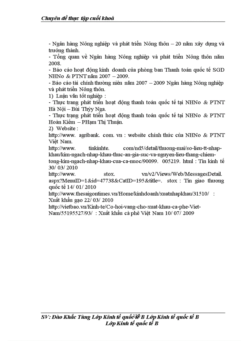 image for page Tình hình hoạt động thanh toán xuất nhập khẩu tại Sở giao dịch Ngân hàng Nông nghiệp và Phát triển Nông thôn Việt Nam (Agribank)