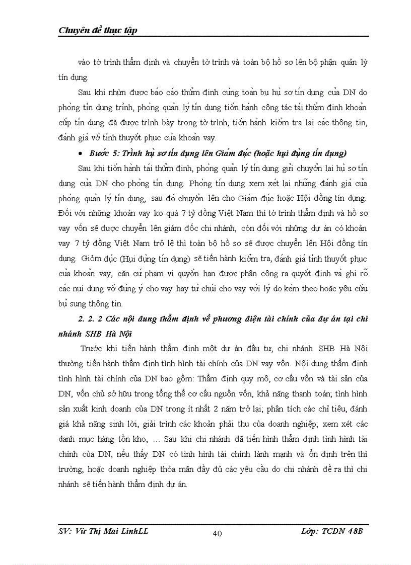 image for page Giải pháp nâng cao chất lượng thẩm định tài chính dự án trong hoạt động cho vay tại chi nhánh SHB Hà Nội.