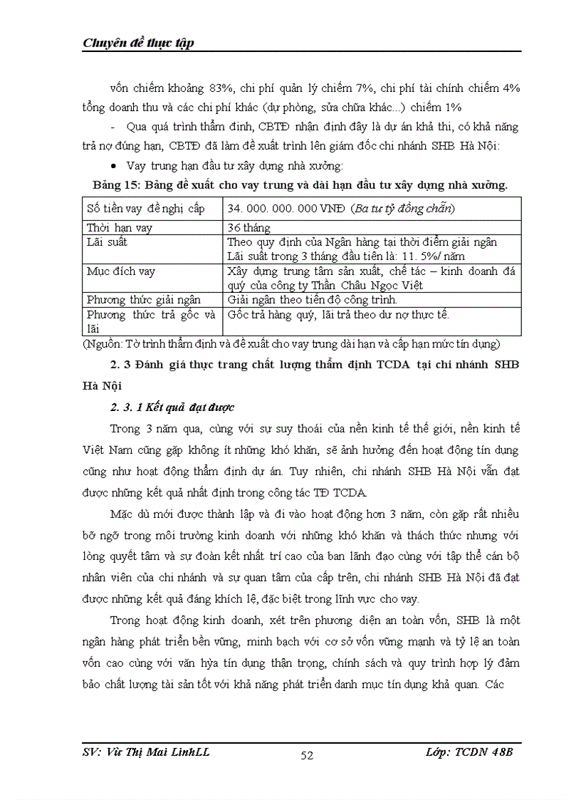 image for page Giải pháp nâng cao chất lượng thẩm định tài chính dự án trong hoạt động cho vay tại chi nhánh SHB Hà Nội.