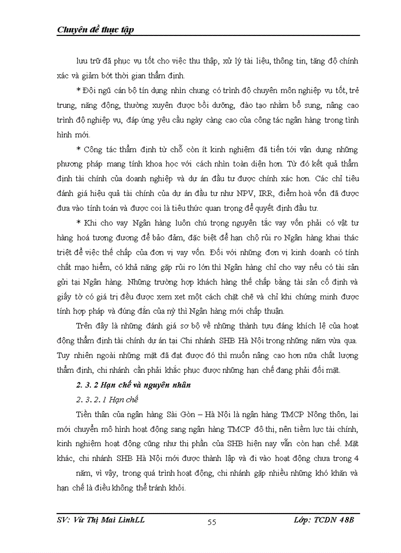 image for page Giải pháp nâng cao chất lượng thẩm định tài chính dự án trong hoạt động cho vay tại chi nhánh SHB Hà Nội.