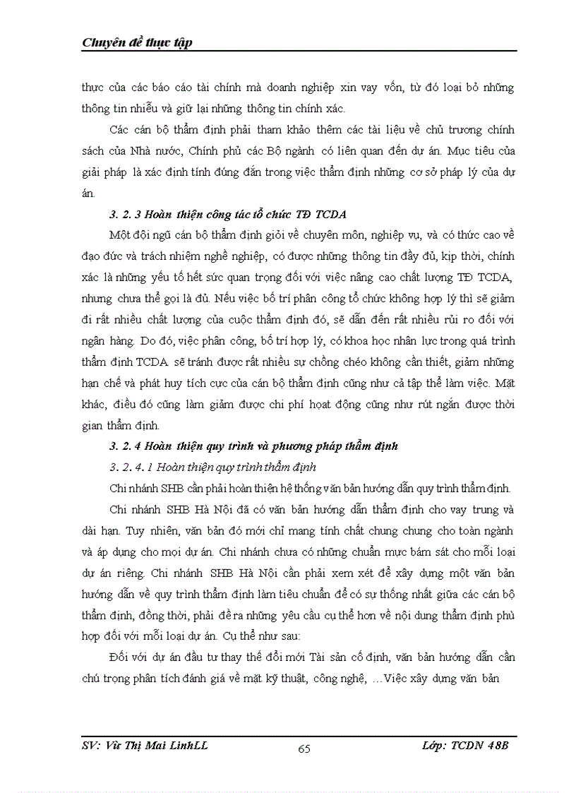 image for page Giải pháp nâng cao chất lượng thẩm định tài chính dự án trong hoạt động cho vay tại chi nhánh SHB Hà Nội.