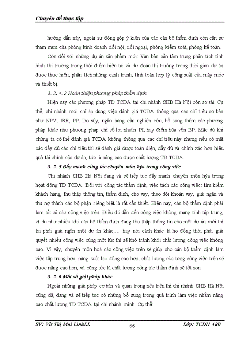 image for page Giải pháp nâng cao chất lượng thẩm định tài chính dự án trong hoạt động cho vay tại chi nhánh SHB Hà Nội.