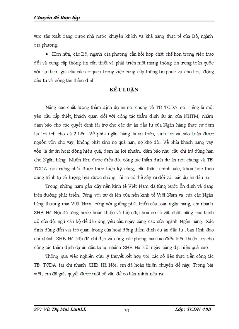 image for page Giải pháp nâng cao chất lượng thẩm định tài chính dự án trong hoạt động cho vay tại chi nhánh SHB Hà Nội.