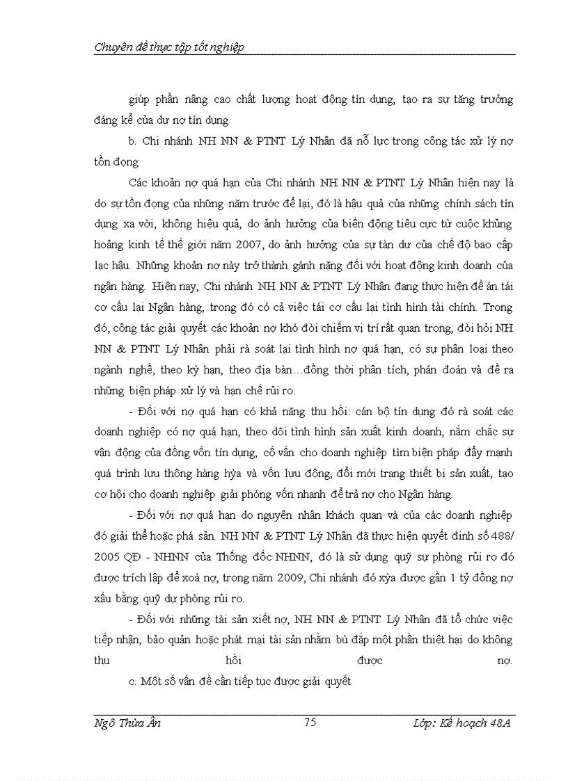 image for page Rủi ro trong hoạt động cho vay tại Ngân hàng Nông nghiệp và phát triển nông thôn Chi nhánh Lý Nhân – Hà Nam