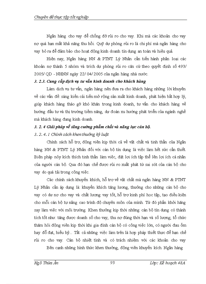 image for page Rủi ro trong hoạt động cho vay tại Ngân hàng Nông nghiệp và phát triển nông thôn Chi nhánh Lý Nhân – Hà Nam