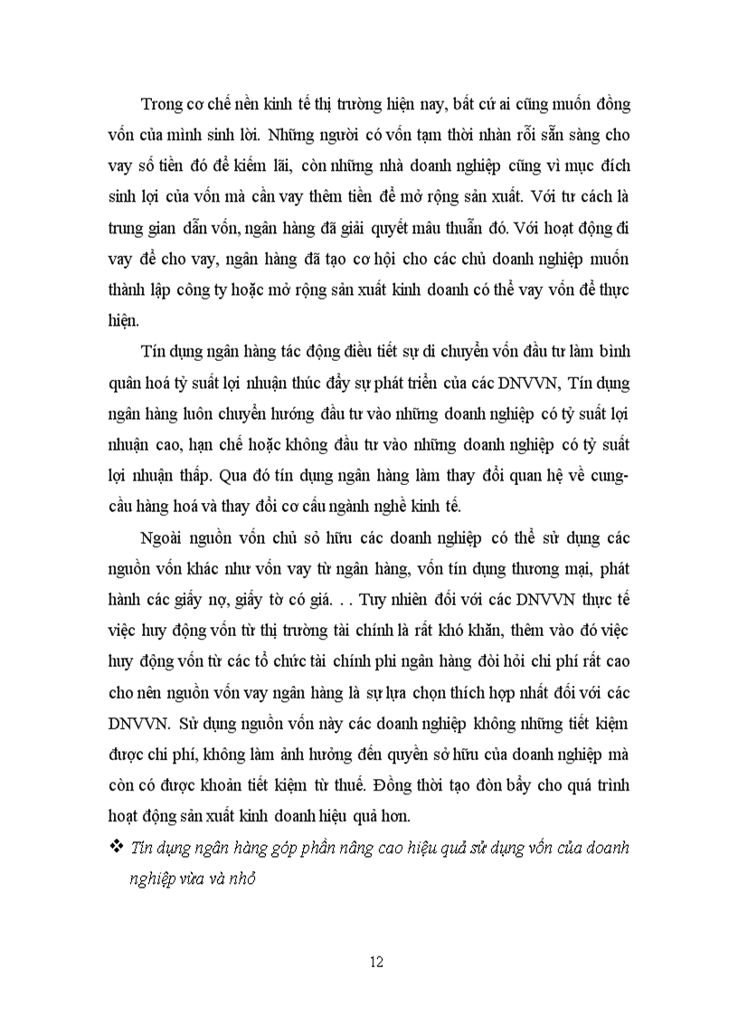 image for page Tín dụng Ngân hàng đối với Doanh nghiệp nhỏ và vừa