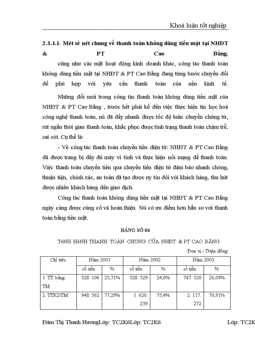 image for page Thanh toán không dùng tiền mặt tại NHĐT&PT Cao Bằng - Thực trạng và giải pháp