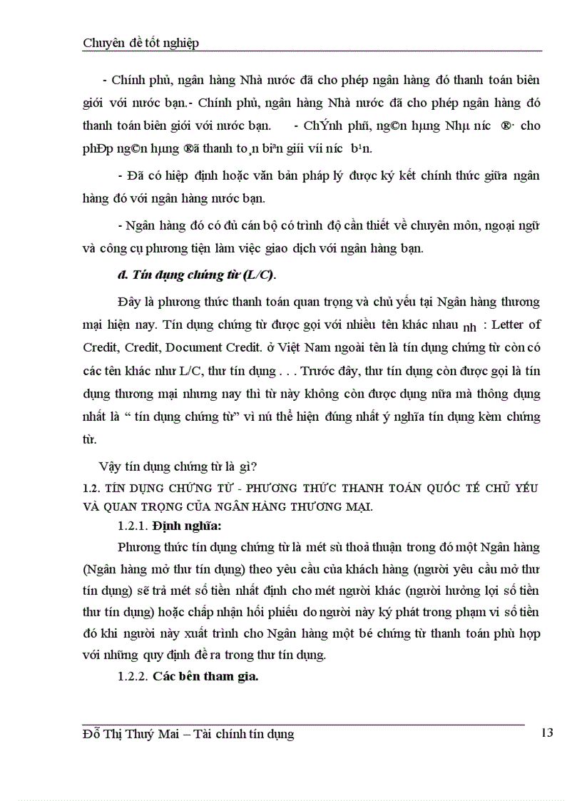 image for page Hoạt động thanh toán quốc tế theo phương thức tín dụng chứng từ