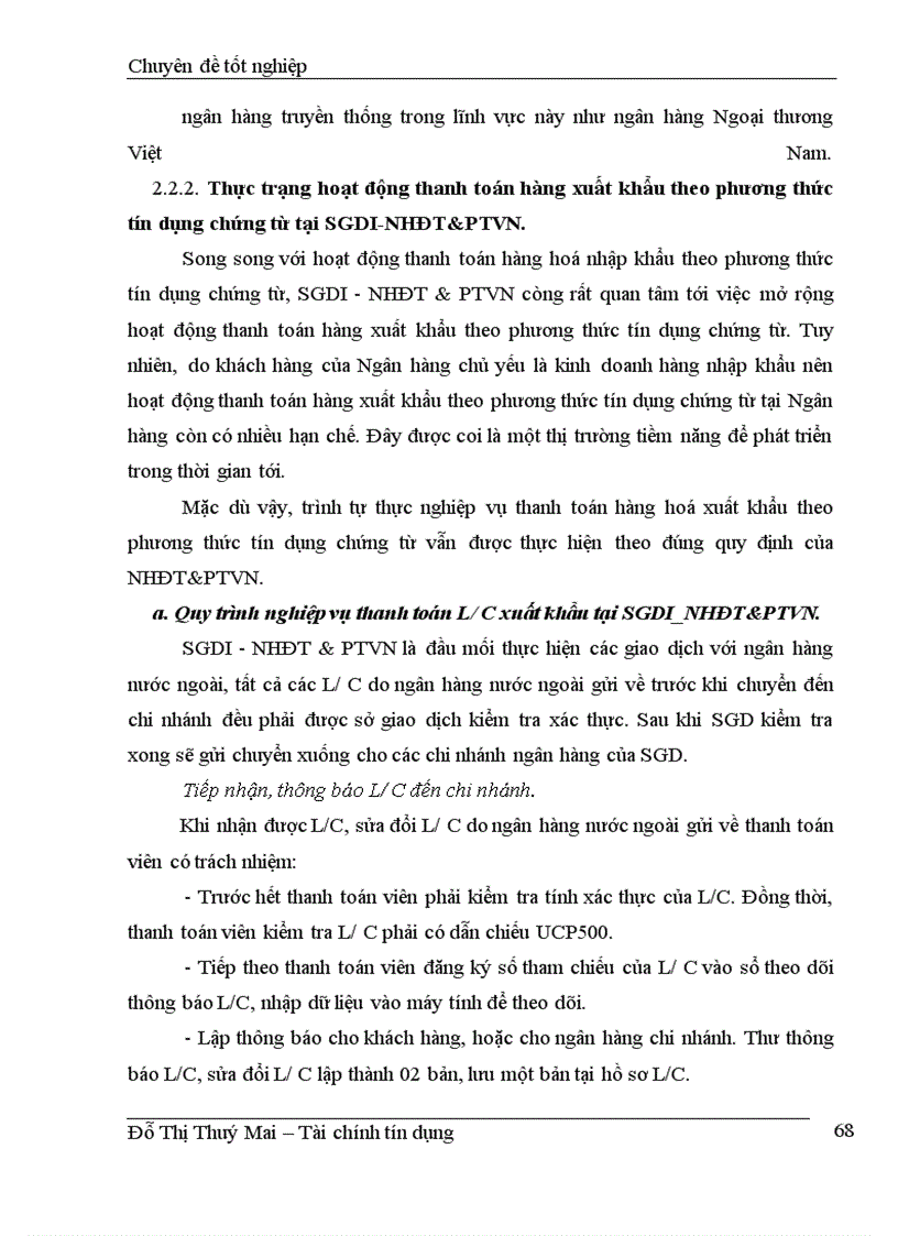 image for page Hoạt động thanh toán quốc tế theo phương thức tín dụng chứng từ