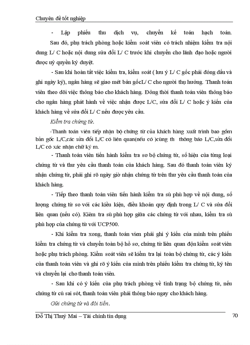 image for page Hoạt động thanh toán quốc tế theo phương thức tín dụng chứng từ