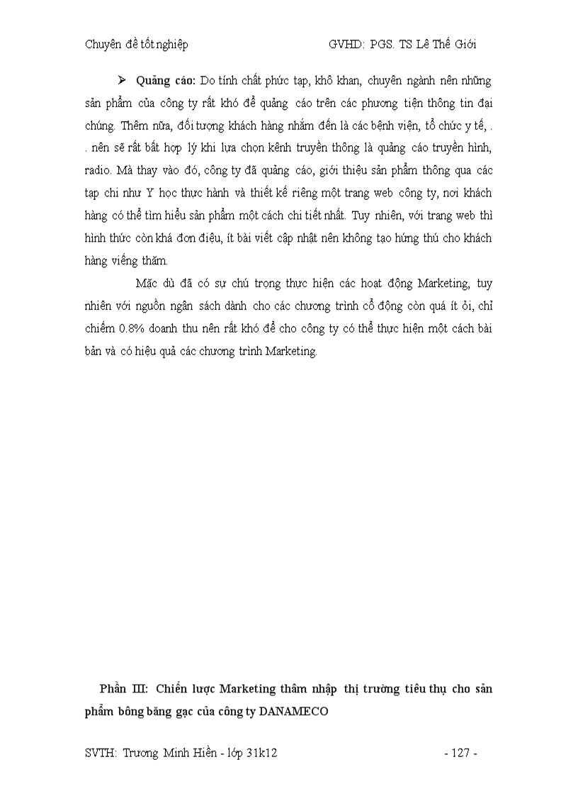 image for page Công tác hoạch định Marketing và mở rộng thị trường tại công ty DANAMECO