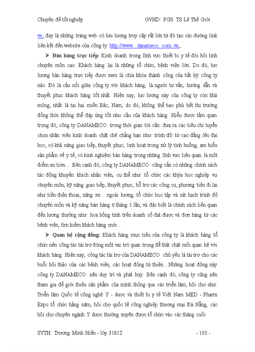 image for page Công tác hoạch định Marketing và mở rộng thị trường tại công ty DANAMECO