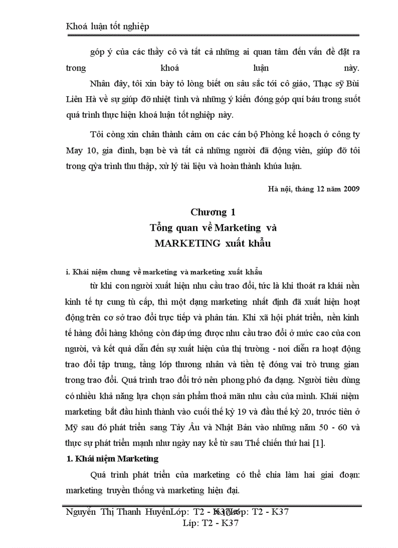 image for page Marketing xuất khẩu và vận dụng trong kinh doanh xuất khẩu ở công ty may 10