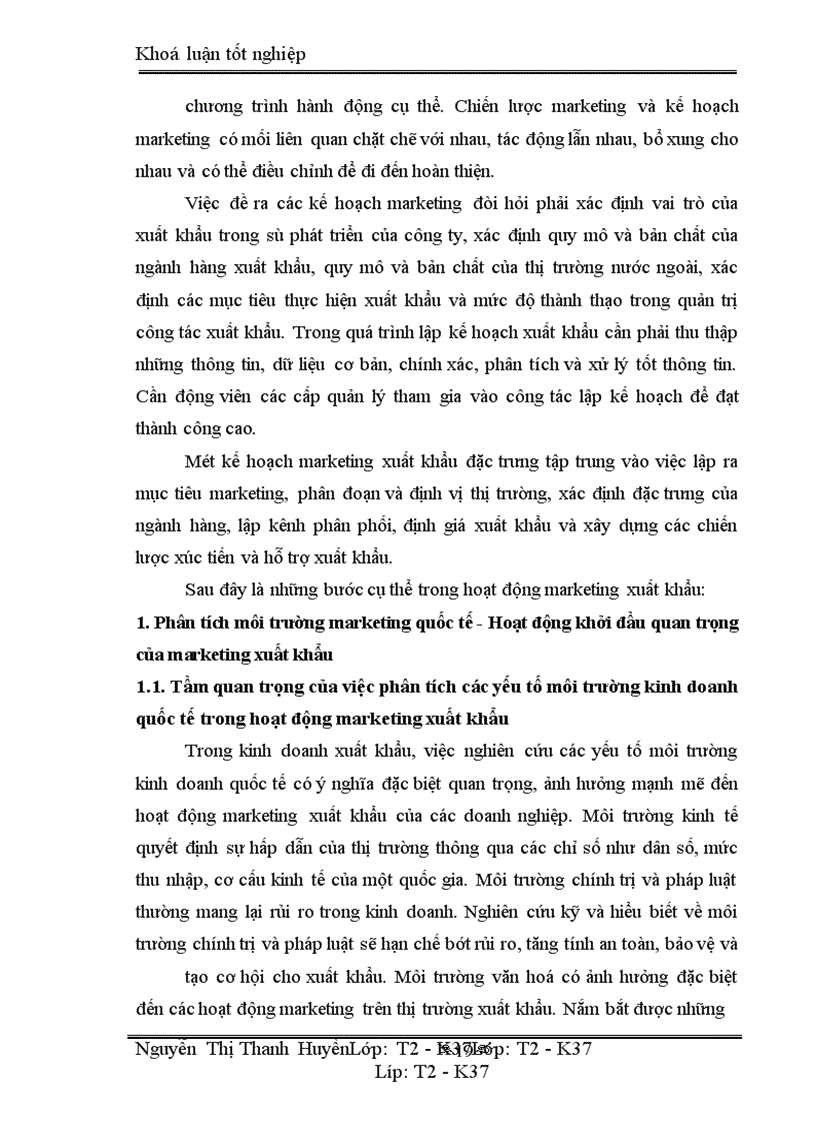 image for page Marketing xuất khẩu và vận dụng trong kinh doanh xuất khẩu ở công ty may 10