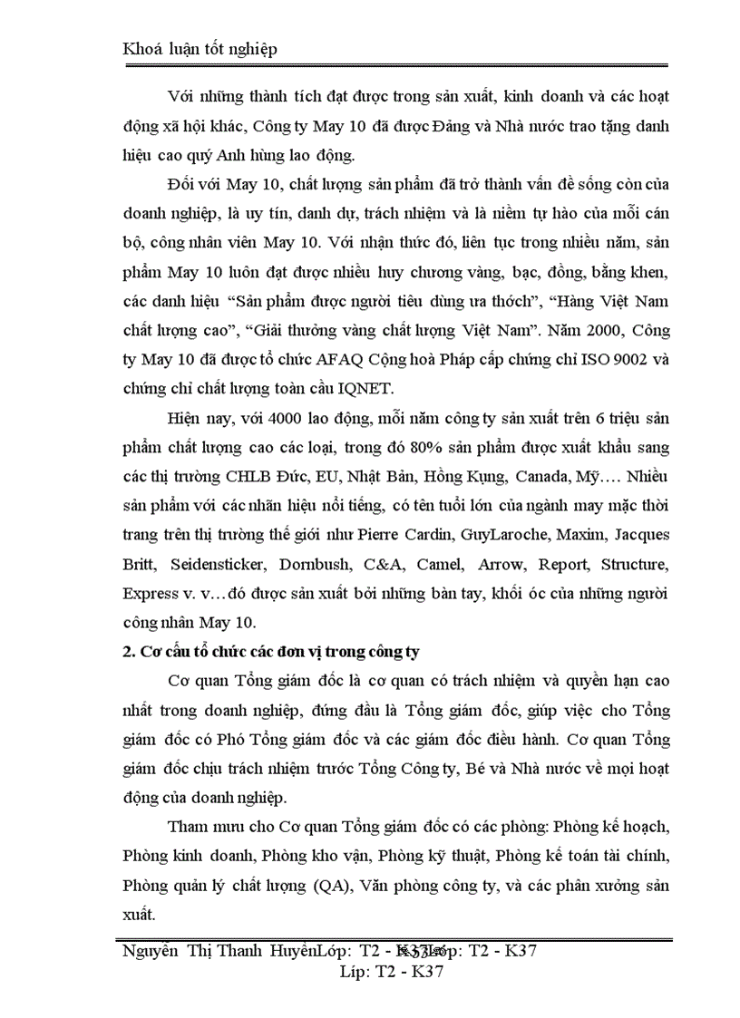 image for page Marketing xuất khẩu và vận dụng trong kinh doanh xuất khẩu ở công ty may 10