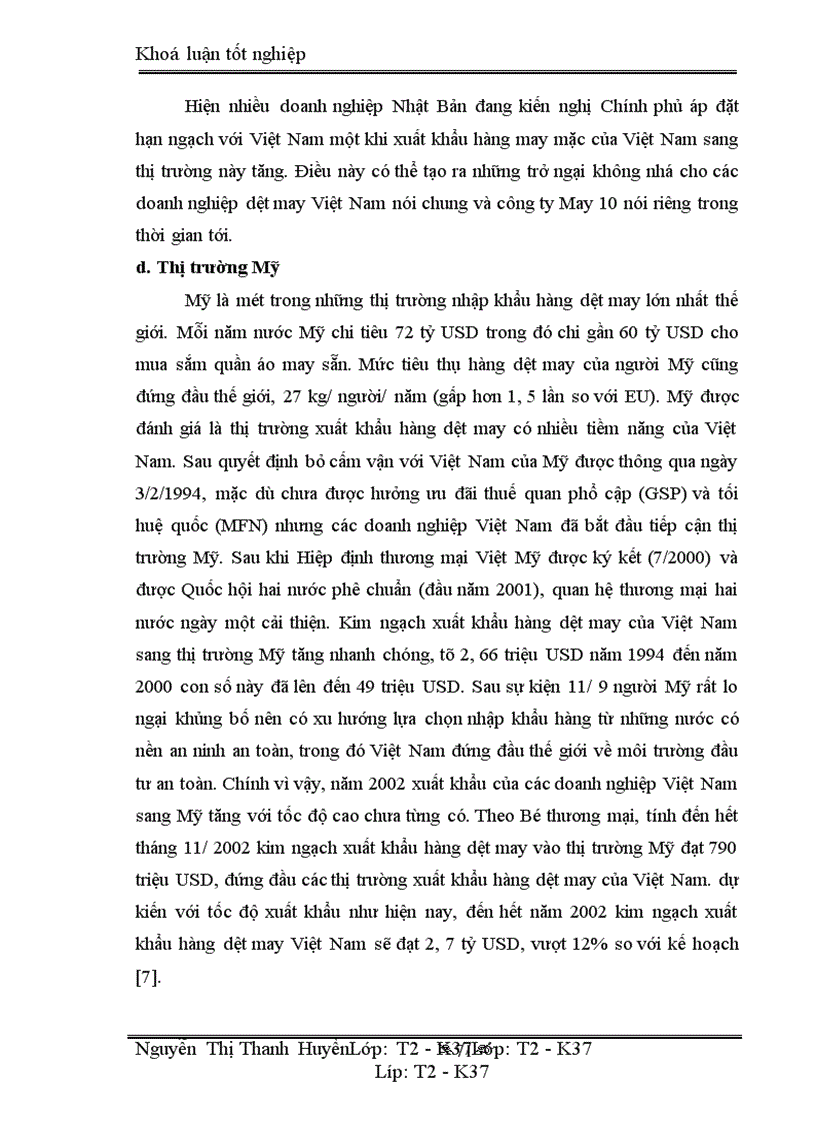 image for page Marketing xuất khẩu và vận dụng trong kinh doanh xuất khẩu ở công ty may 10