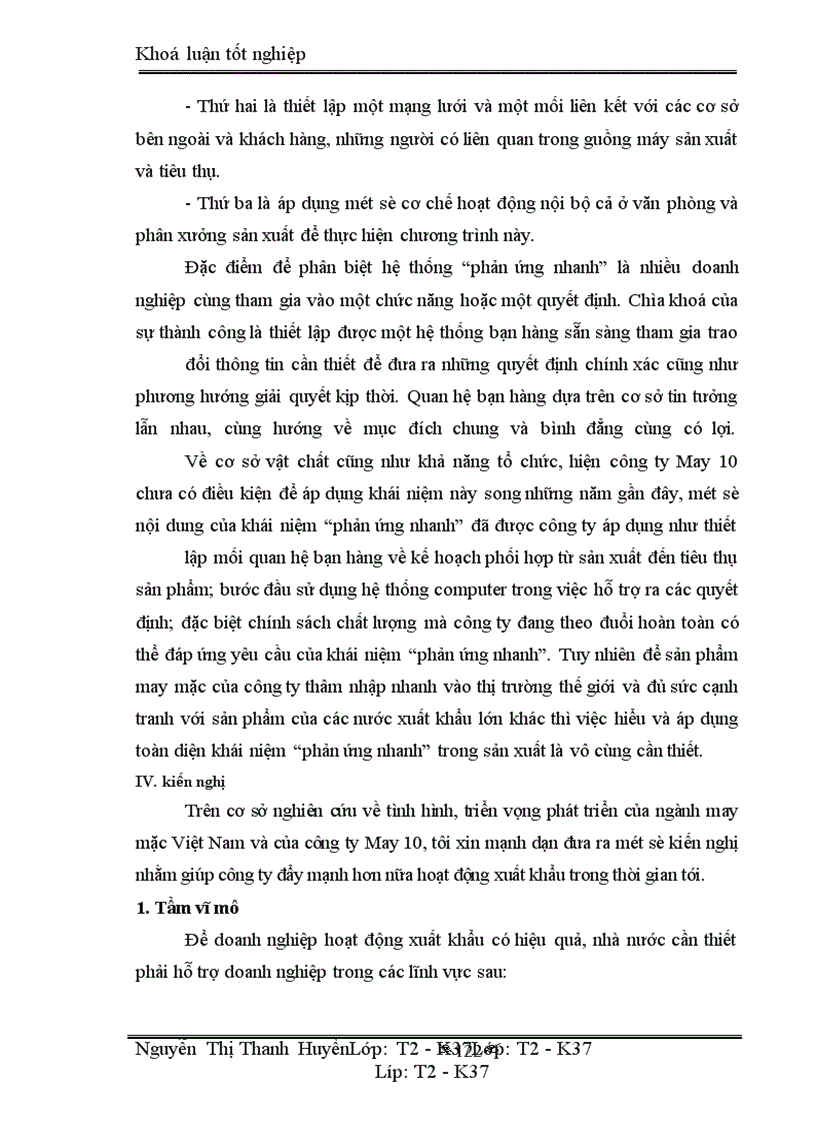 image for page Marketing xuất khẩu và vận dụng trong kinh doanh xuất khẩu ở công ty may 10