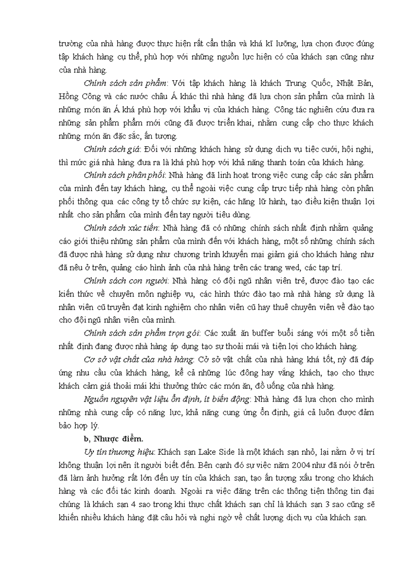 image for page Giải pháp Marketing nhằm thu hút khách cho nhà hàng Á của khách sạn Lake Side Hà Nội