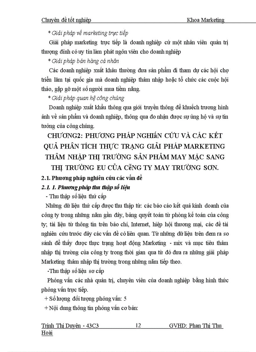 image for page Giải pháp marketing thâm nhập thị trường sản phẩm may mặc sang thị trường EU của công ty cổ phần may Trường Sơn