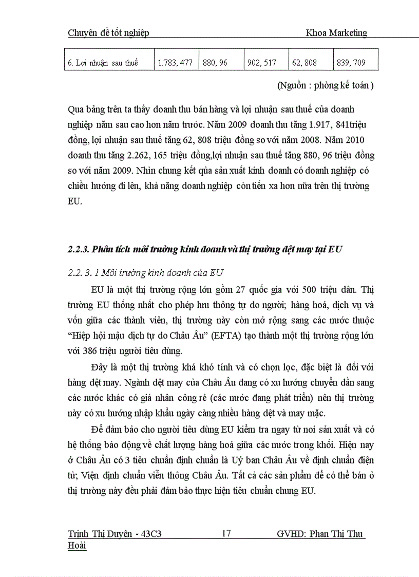 image for page Giải pháp marketing thâm nhập thị trường sản phẩm may mặc sang thị trường EU của công ty cổ phần may Trường Sơn