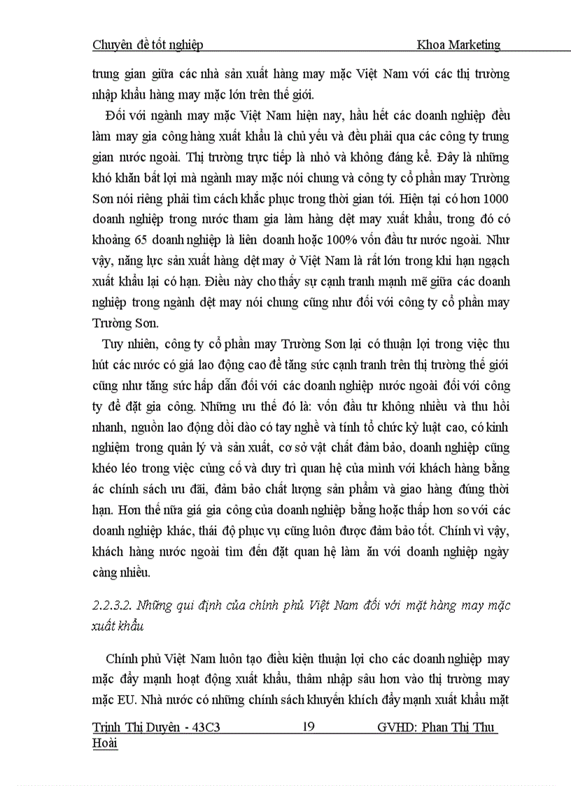 image for page Giải pháp marketing thâm nhập thị trường sản phẩm may mặc sang thị trường EU của công ty cổ phần may Trường Sơn