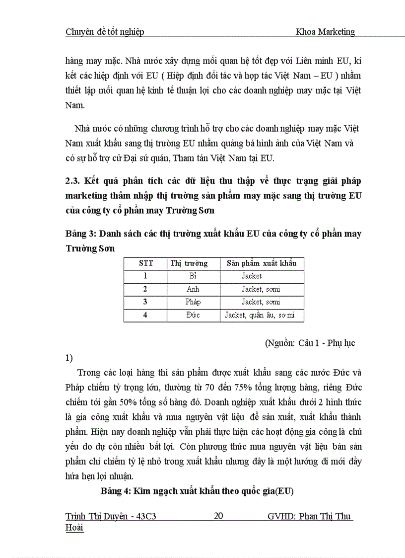 image for page Giải pháp marketing thâm nhập thị trường sản phẩm may mặc sang thị trường EU của công ty cổ phần may Trường Sơn