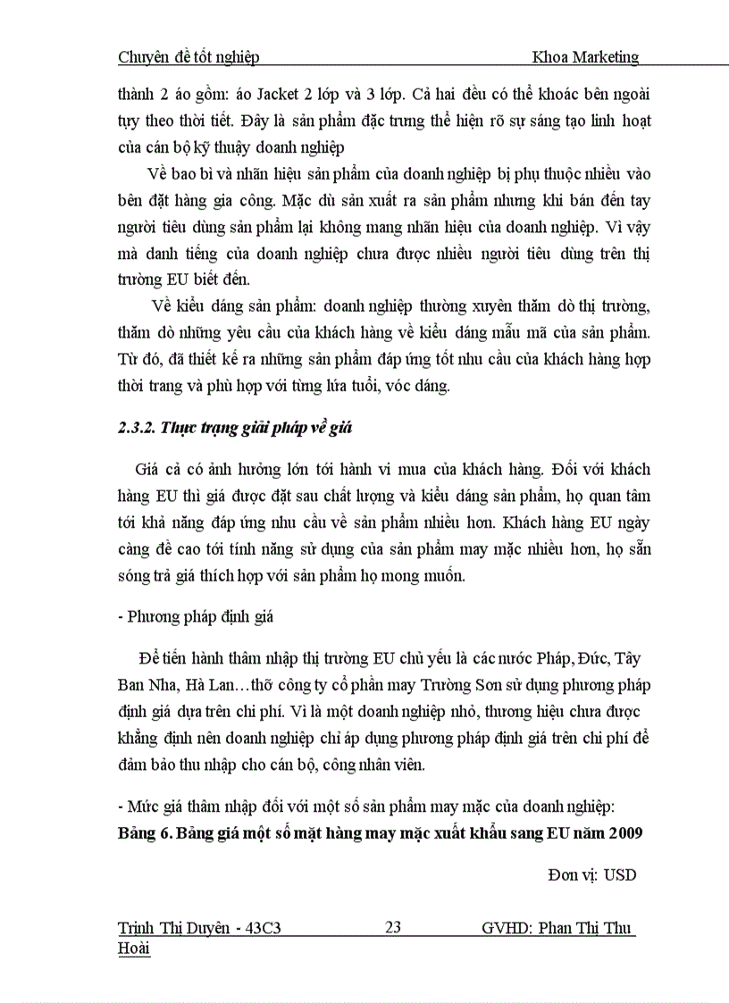 image for page Giải pháp marketing thâm nhập thị trường sản phẩm may mặc sang thị trường EU của công ty cổ phần may Trường Sơn