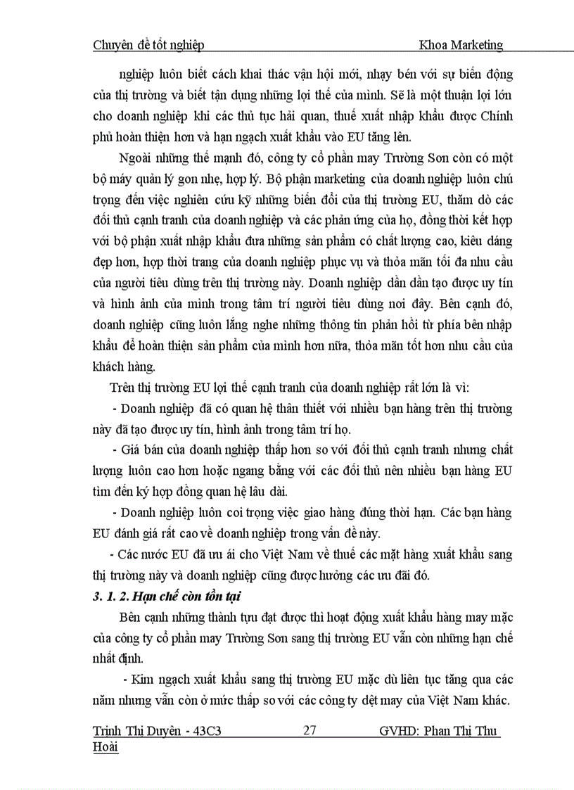 image for page Giải pháp marketing thâm nhập thị trường sản phẩm may mặc sang thị trường EU của công ty cổ phần may Trường Sơn