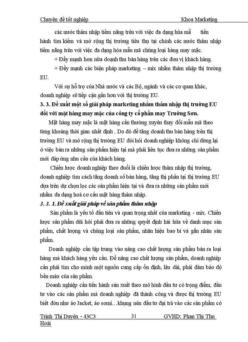 image for page Giải pháp marketing thâm nhập thị trường sản phẩm may mặc sang thị trường EU của công ty cổ phần may Trường Sơn