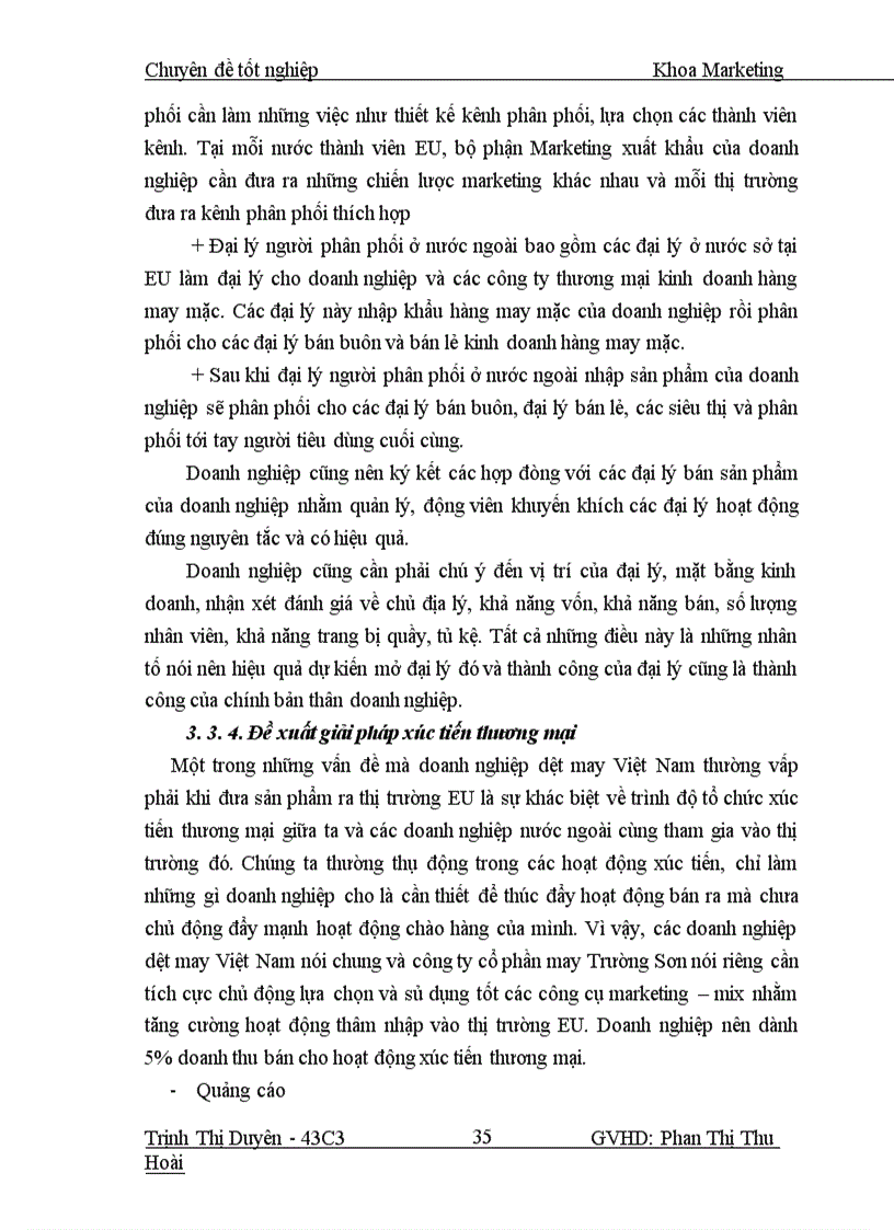 image for page Giải pháp marketing thâm nhập thị trường sản phẩm may mặc sang thị trường EU của công ty cổ phần may Trường Sơn