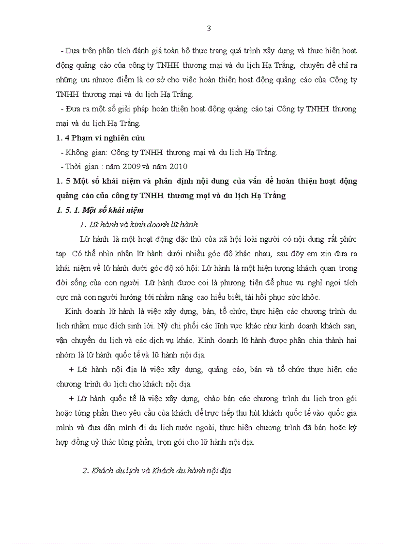 image for page Giải pháp hoàn thiện hoạt động quảng cáo đối với thị trường khách du lịch nội địa của Công ty TNHH thương mại và du lịch Hạ Trắng