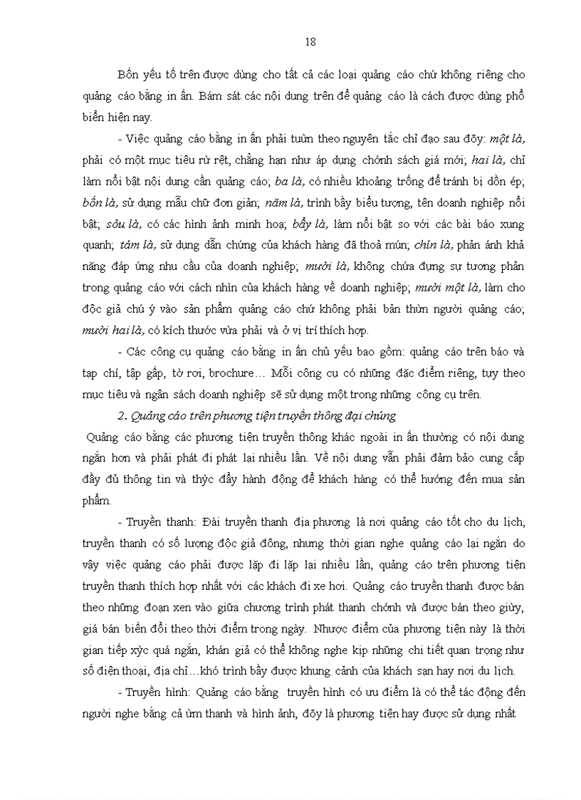 image for page Giải pháp hoàn thiện hoạt động quảng cáo đối với thị trường khách du lịch nội địa của Công ty TNHH thương mại và du lịch Hạ Trắng