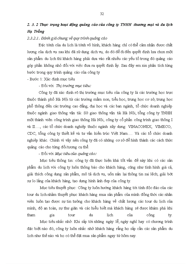 image for page Giải pháp hoàn thiện hoạt động quảng cáo đối với thị trường khách du lịch nội địa của Công ty TNHH thương mại và du lịch Hạ Trắng