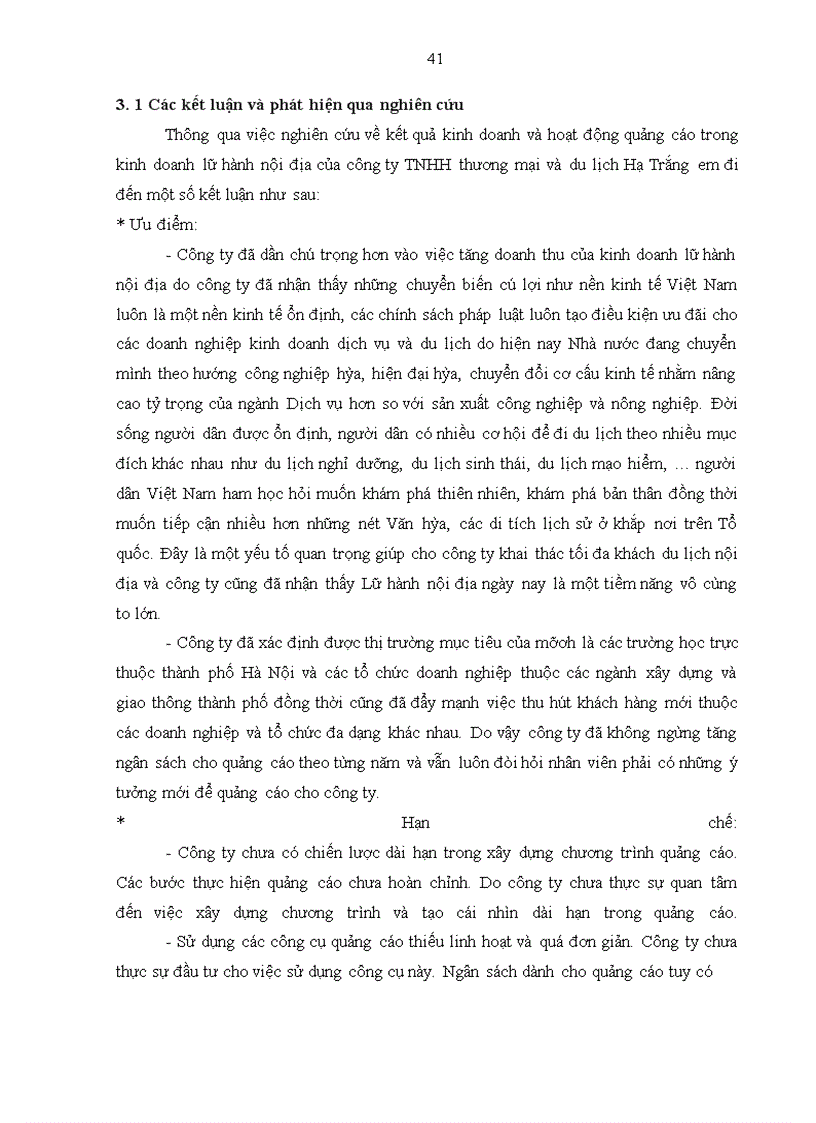 image for page Giải pháp hoàn thiện hoạt động quảng cáo đối với thị trường khách du lịch nội địa của Công ty TNHH thương mại và du lịch Hạ Trắng