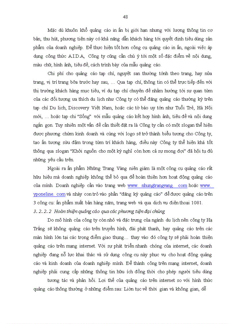image for page Giải pháp hoàn thiện hoạt động quảng cáo đối với thị trường khách du lịch nội địa của Công ty TNHH thương mại và du lịch Hạ Trắng