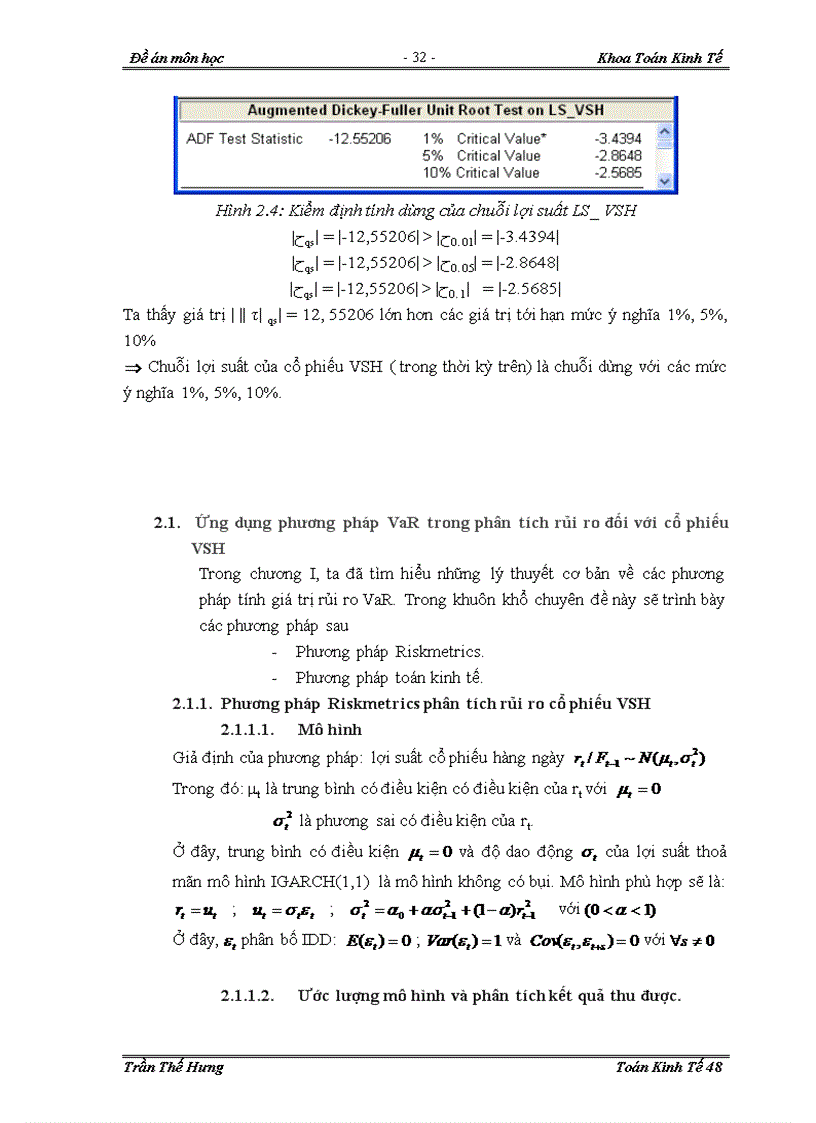 image for page Ứng dụng phương pháp VaR trong việc xác định giá trị rủi ro đối với cổ phiếu trong thị trường chứng khoán Việt Nam