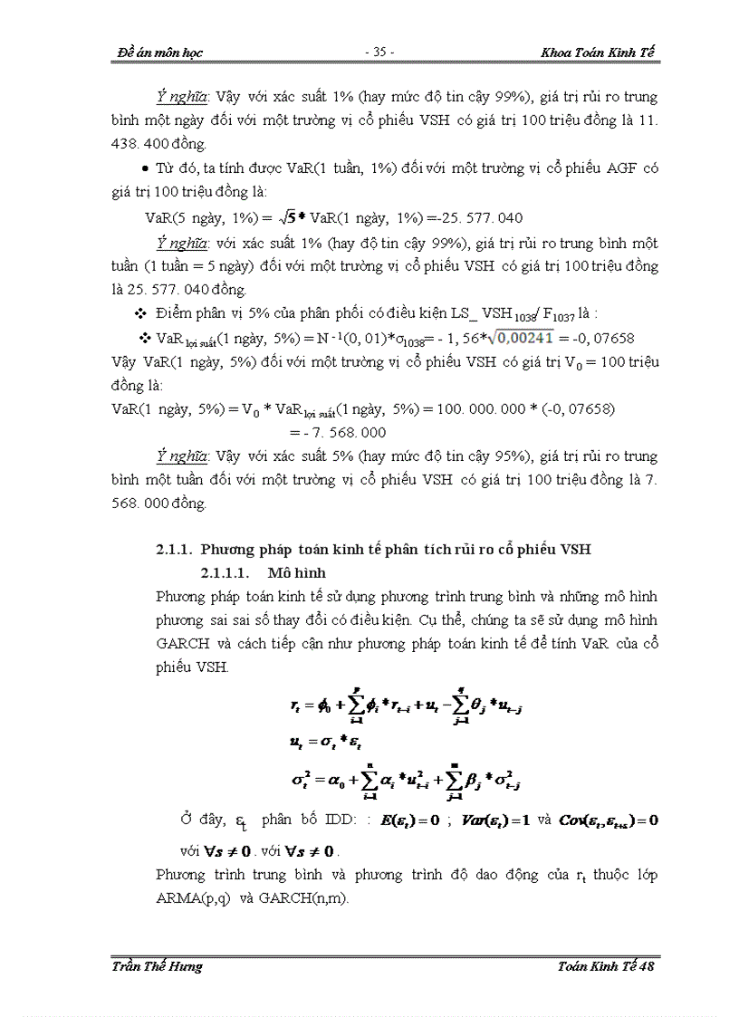 image for page Ứng dụng phương pháp VaR trong việc xác định giá trị rủi ro đối với cổ phiếu trong thị trường chứng khoán Việt Nam