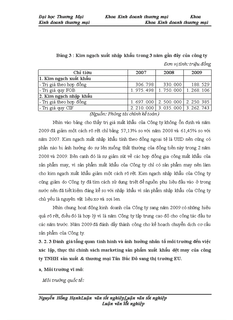 image for page Phát triển chính sách marketing sản phẩm dệt may xuất khẩu của công ty TNHH sản xuất & thương mại Tân Bắc Đô sang thị trường EU